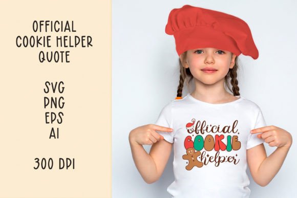 Official Cookie Helper. Retro Quote SVG.