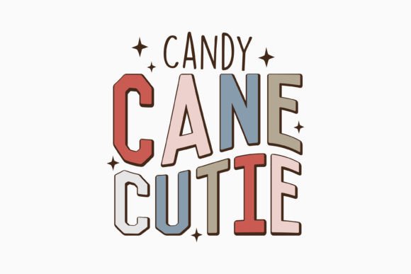 Retro Christmas Quote SVG Candy Cane