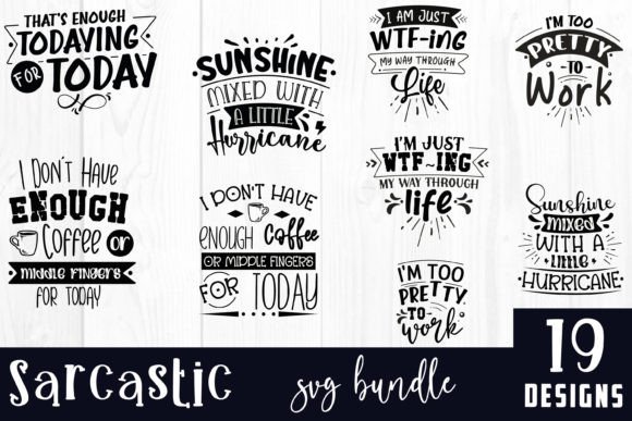 Sarcastic Quote SVG Bundle: Graphics for Crafts & Content