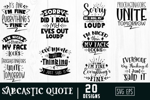 Sarcastic Quote SVG Bundle: Sassy Graphics for Crafts