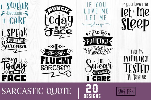 Sarcastic Quote SVG Bundle: Sassy Graphics for Crafts
