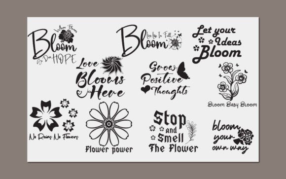 Wildflower Quote SVG Bundle: Graphics for Crafts & Content